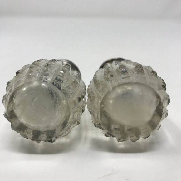 Vintage Cut Crystal Sterling Salt & Pepper Shakers - Picture 4 of 9